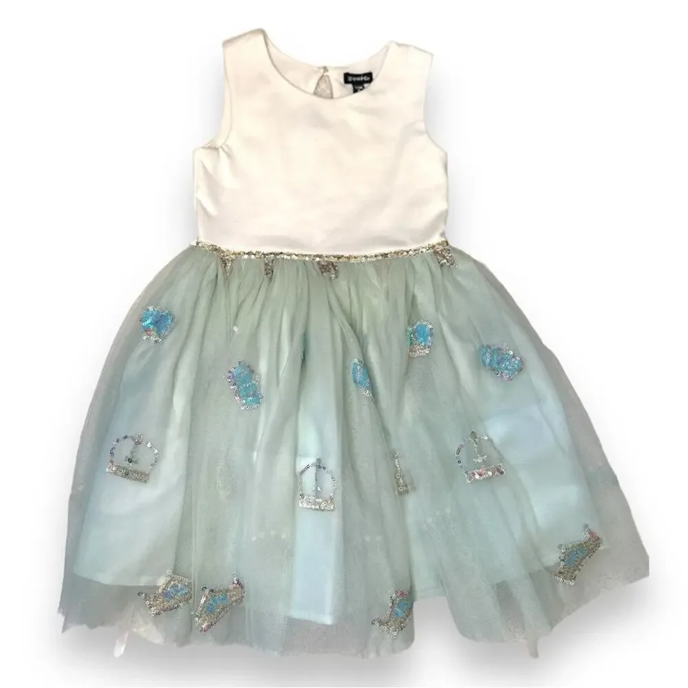 Zunie - Girls Crown Tulle Dress